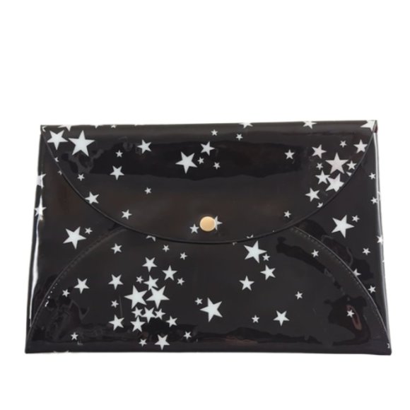 kate spade Handbags - NWT Kate Spade Envelope Patent Star Print Snap Clutch Bag